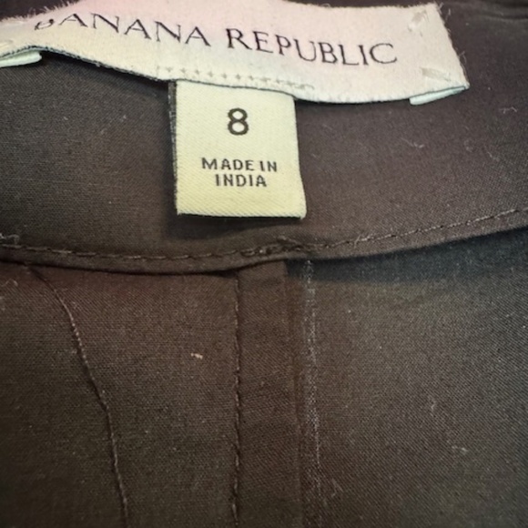 BANANA REOUBLIC Cotton Poplin Maxi Dress - Color Black - Size 8 - Picture 11 of 11